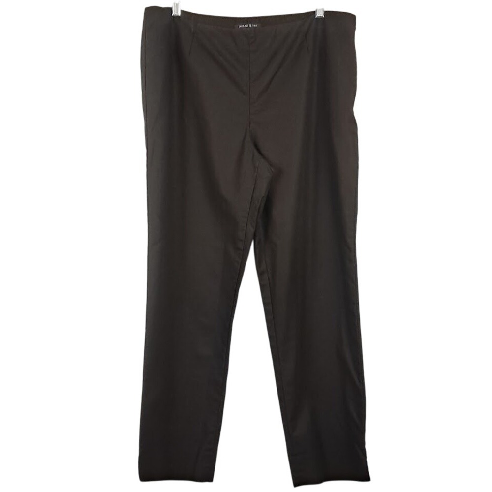 Lafayette 148 New York Black Straight-Leg Trousers